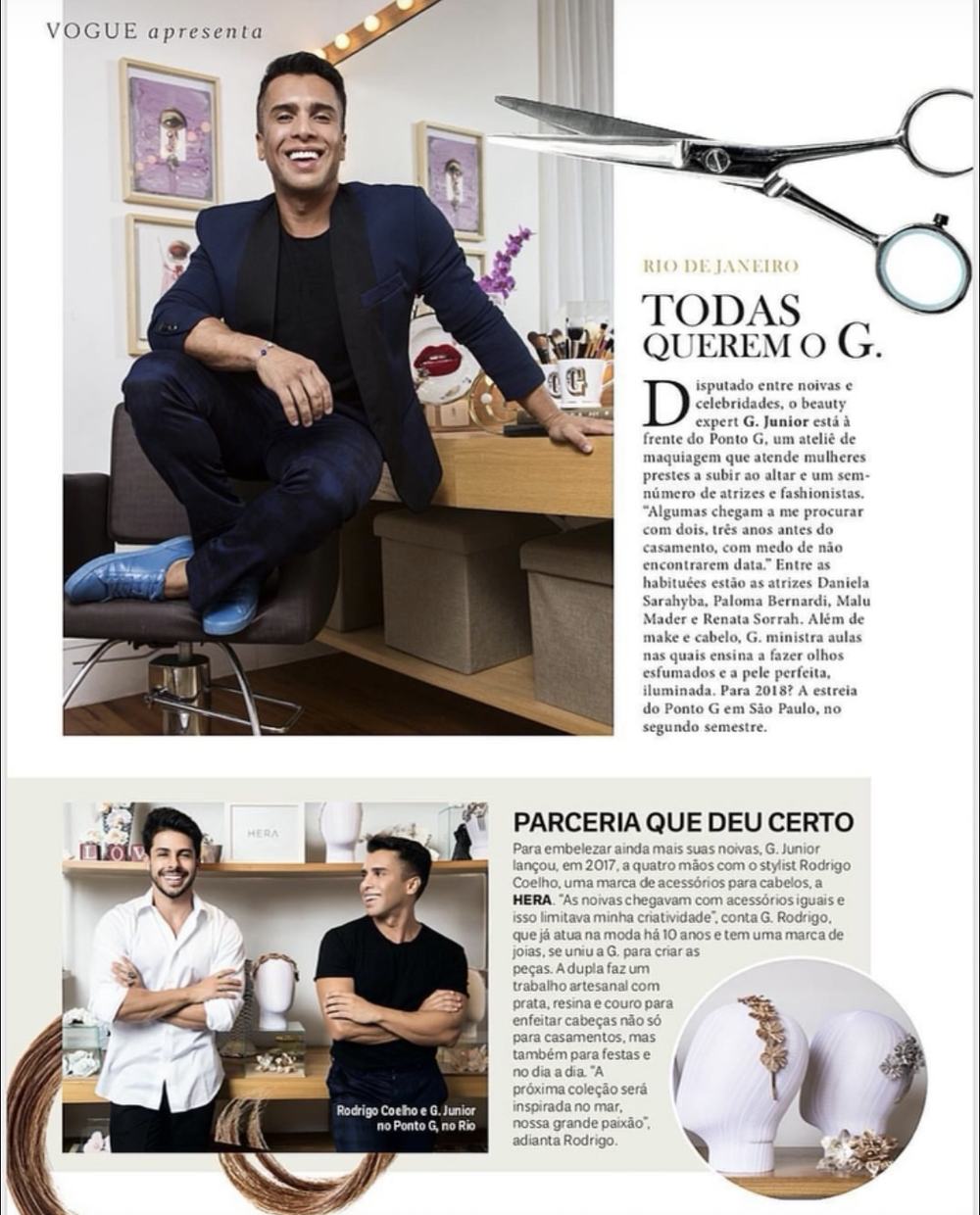 Matéria sobre o ateliê Ponto G na Vogue