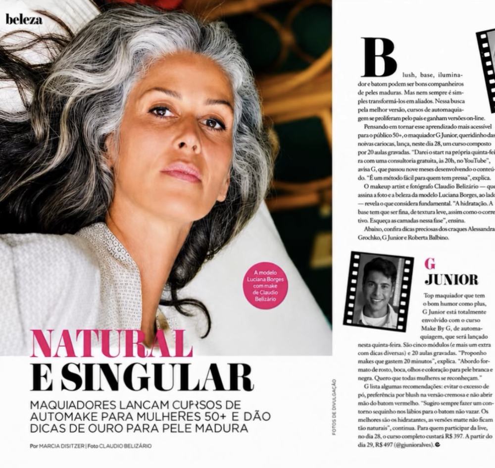 Matéria sobre o curso de automaquiagem para mulheres 50 mais